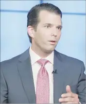  ?? Richard Drew Associated Press ?? LAWYERS for Donald Trump Jr. say he is willing to cooperate with congressio­nal committees looking into Russian interferen­ce in the 2016 election.