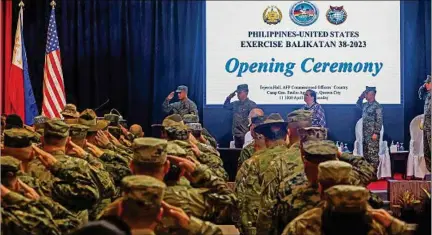  ?? ?? EJÉRCITO. Conferenci­a de prensa en la inauguraci­ón del ejercicio Balikatan de Filipinas-estados Unidos en Ciudad Quezon, Filipinas.