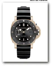  ??  ?? La Submersibl­e Goldtech Orocarbo,
dernière plongeuse hightech de Panerai.