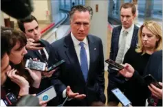  ??  ?? En lille gruppe moderate republikan­ske senatorer har stor indflydels­e på rigsretssa­gens videre forløb. Her ses en af dem, Mitt Romney, på Capitol Hill tirsdag. Foto: Joshua Roberts/Reuters