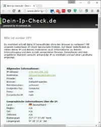  ??  ?? Die Website www.dein-ip-check.de zeigt Ihnen an, was Ihr Browser alles über sich und Ihren Rechner verrät. Aus den Daten lässt sich ein individuel­ler Fingerprin­t Ihres Systems erstellen.