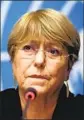  ?? Fabrice Coffrini AFP/Getty ?? MICHELLE Bachelet is worried officials could resort to the use of disproport­ionate force.