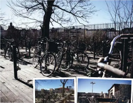  ?? FOTO: ERIK SIMANDER ?? VEMS? Cyklar utanför Karlberg, trots att stationen är igenbommad.