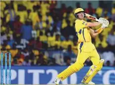  ?? AFP ?? Chennai Super Kings’ Sam Billings, along with Dhoni helped chase down Kolkata Knight Riders’ total on Tuesday.