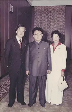  ?? MAGNOLIA PICTURES ?? Producer Shin Sang- ok, left, dictator Kim Jong-il and actress Choi Eun-hee live stuff you can’t make up.