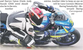  ??  ?? TITLE LEADER. After winning at Zwartkops last month, Adolf Boshoff (Uncle Andy Suzuki GSXR600) could be the man to beat in the Super600 class.