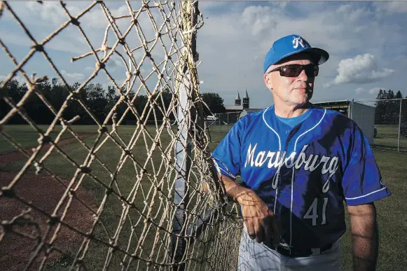  ?? LIAM RICHARDS ?? Wayne Strueby continues a tradition with the Royals that has seen a Streuby either on the field or in the dugout since the team was establishe­d in 1918.