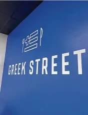  ?? ?? Greek Street, located at 101 E. Alex Bell Road Suite 186 in the Cross Pointe Shopping Center, is now open via DoorDash. A grand opening is Sunday.