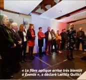  ??  ?? « La fibre optique arrive très bientôt à Évenos », a déclaré Laetitia Quilici.