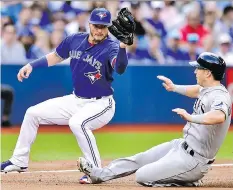  ?? FRANK GUNN/THE CANADIAN PRESS ?? MLB Network’s Jon Heyman reports five teams have shown interest in third baseman Josh Donaldson, although the Blue Jays don’t seem to be interested in trading him right now.