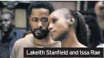  ??  ?? Lakeith Stanfield and Issa Rae