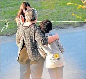  ?? Picture: EUGENE COETZEE ?? CURIOUS ONLOOKERS: Shocked residents from around lower Walmer gathered at the scene after the light aircraft went down in the valley yesterday