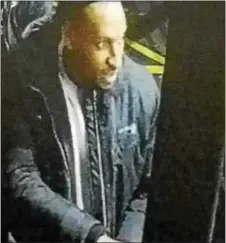  ?? SUBMITTED PHOTO ?? Police in Chester Township released this surveillan­ce photo of a man they would like to talk to in connection with a fatal shooting in the township over the weekend. Police are calling him a person of interest in the shooting.