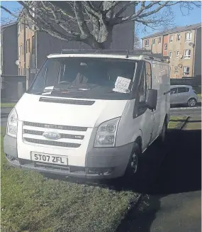  ??  ?? Thomas Foster’s van has racked up hundreds of pounds in fines.