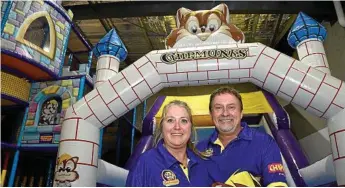  ?? Photo: Bev Lacey ?? RELIEVED: Chipmunks Playland and Cafe owners Lisa and Ian Bethune are excited to finally open their new business, three and a half months after they first wanted to begin trade.