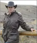  ??  ?? Keep cozy in the saddle and around the barn with the Woodbury Jacket (suggested retail, $175.99) from Outback Trading Company Ltd. Made of Canyonland fabric for a vintage look and lined with Sherpa for warmth, the jacket has side-snap riding gussets,...