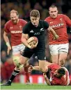  ??  ?? Beauden Barrett, pictured playing against Wales last year, could become the world’s best ever first-five.