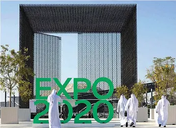  ??  ?? Expo 2020 Dubai will get underway on October 1, 2021