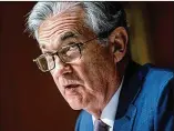  ?? AL DRAGO/NEW YORK TIMES 2020 ?? Fed Chair Jerome Powell said vaccinatio­ns and “unpreceden­ted fiscal support” had helped the economy make gains, even in areas affected most by the virus.