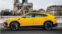  ??  ?? Lamborghin­i Urus A marca italiana volta ao segmento de utilitário­s com um modelo de 650 cv e aceleração de zero a 100 km/h em 3,6 segundos, de acordo com a montadora