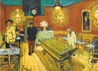  ?? BreakThru Production­s ?? Douglas Booth (left) and Robin Hodges in the hand-painted animation of “Loving Vincent.”