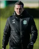  ?? ?? Hibs manager Jack Ross is focused on his side’s discipline