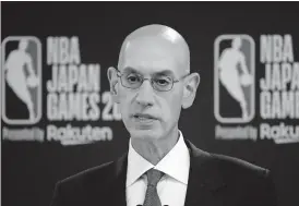  ?? [JAE C. HONG/ASSOCIATED PRESS FILE PHOTO] ?? NBA Commission­er Adam Silver has defended the league's decision to have an All-Star Game in Atlanta on Sunday.