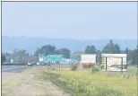  ?? MARY BULLWINKEL — FOR THE TIMESSTAND­ARD ?? A new “Welcome to Fortuna” billboard (far right) has been installed along northbound U.S. Highway 101, just south of the Kenmar Road exit.