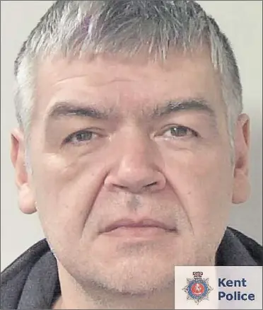  ?? Picture: Kent Police ?? Christophe­r Ball has been jailed for eight years