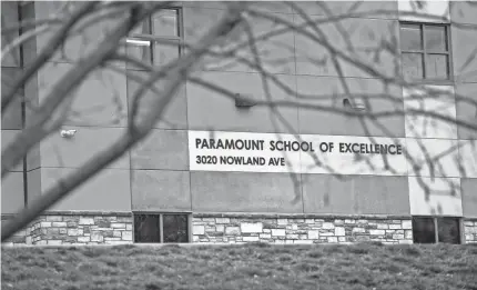  ?? LUKE JOHNSON/INDYSTAR ?? Paramount Brookside Charter School in March of 2023.