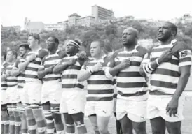  ??  ?? Sables Rugby team