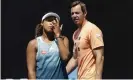  ??  ?? Sascha Bajin said of Naomi Osaka after the Australian Open: ‘She’s still the same girl that she was even a year ago. Photograph: Mark Baker/AP