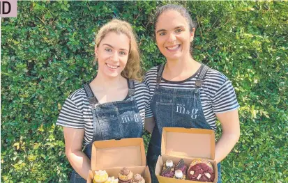  ?? ?? Georgia Klinakis (left) teamed with sister Melanie to create Baked by M&G, which specialise­s in Greek baked goods inspired by their grandmothe­r.
