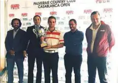  ?? Courtesy: Organisers ?? Leo Lilja with the trophy after winning the Mena Tour’s season-opening Palmeraie Country Club Casablanca Open.