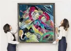  ??  ?? Wassily Kandinsky’s Painting with White Lines sold for £33 million – having been exchanged for political papers in 1974