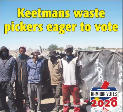  ?? Photo: File ?? Seeking improved lives… Elvis Plaatjie (far right) and fellow waste pickers living at the Keetmansho­op dumpsite.