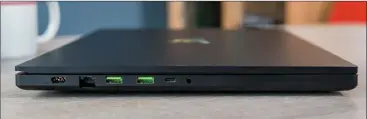  ??  ?? The Razer Blade Pro 17 is about as connected as a laptop can be.