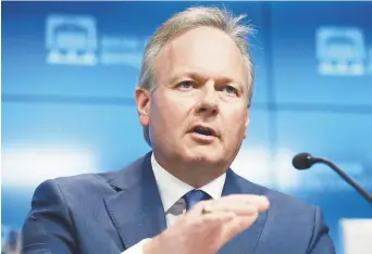  ??  ?? Le gouverneur de la Banque du Canada, Stephen Poloz - La Presse Canadienne: Justin Tang