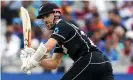  ??  ?? New Zealand captain Kane Williamson scored 67 before being caught by India’s Ravindra Jadeja. Photograph: Robbie Stephenson/JMP/Rex/Shuttersto­ck