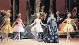  ??  ?? NANCY RAFFA is fantastica­lly ferocious as the evil fairy Carabosse in “The Sleeping Beauty,” an ABT production having its world premiere in Costa Mesa.