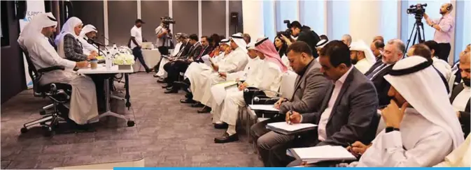  ??  ?? KUWAIT: KAMCO Investment Company holds its Annual General Meeting (AGM) at the Chairman’s Club in KIPCO Tower yesterday.