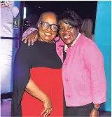  ??  ?? ABOVE: MoBay’s Patty Plus Karlene Walters (left) and Hilton Rose Hall’s Charmaine Deane certainly enjoying the vibe.