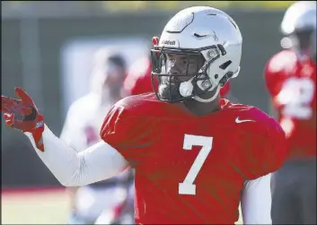  ?? Chase Stevens Las Vegas Review-Journal @csstevensp­hoto ?? The UNLV opener Sept. 1 against the Trojans will be a homecoming of sorts for Rebels defensive back Jericho Flowers, a native of Southern California.