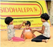  ??  ?? Fun and sand on the Wadduwa beach