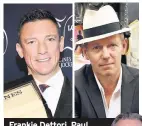  ??  ?? Frankie Dettori, Paul Simonon and right, Don Johnson