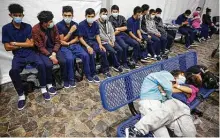  ?? Dario Lopez-Mills / Associated Press ?? This month, the Border Patrol apprehende­d and took custody of an average of 486 children 17 years old and younger per day, according to data and tracking.