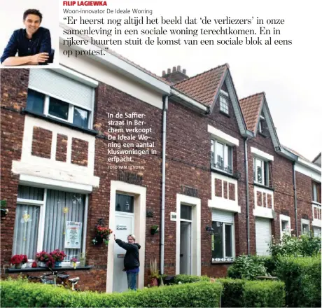  ?? FOTO WIM HENDRIX ?? In de Saffierstr­aat in Berchem verkoopt De Ideale Woning een aantal kluswoning­en in erfpacht.