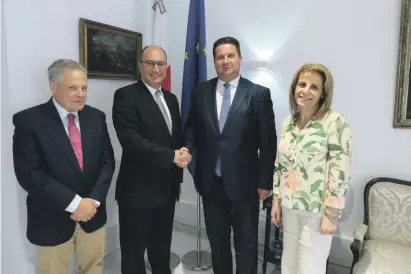  ??  ?? (from left) Air Malta CEO – Philip Micallef, Acting CEO – Joseph Galea, Minister for Tourism – Dr Edward Zammit Lewis, Chairperso­n – Maria Micallef