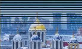  ?? Illustrati­on: Chris McGrath/ Getty/Guardian Design ?? The domes of St Volodymyr's cathedral in Kyiv in January.