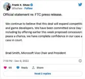  ?? ?? The FTC’S press release regarding the takeover.